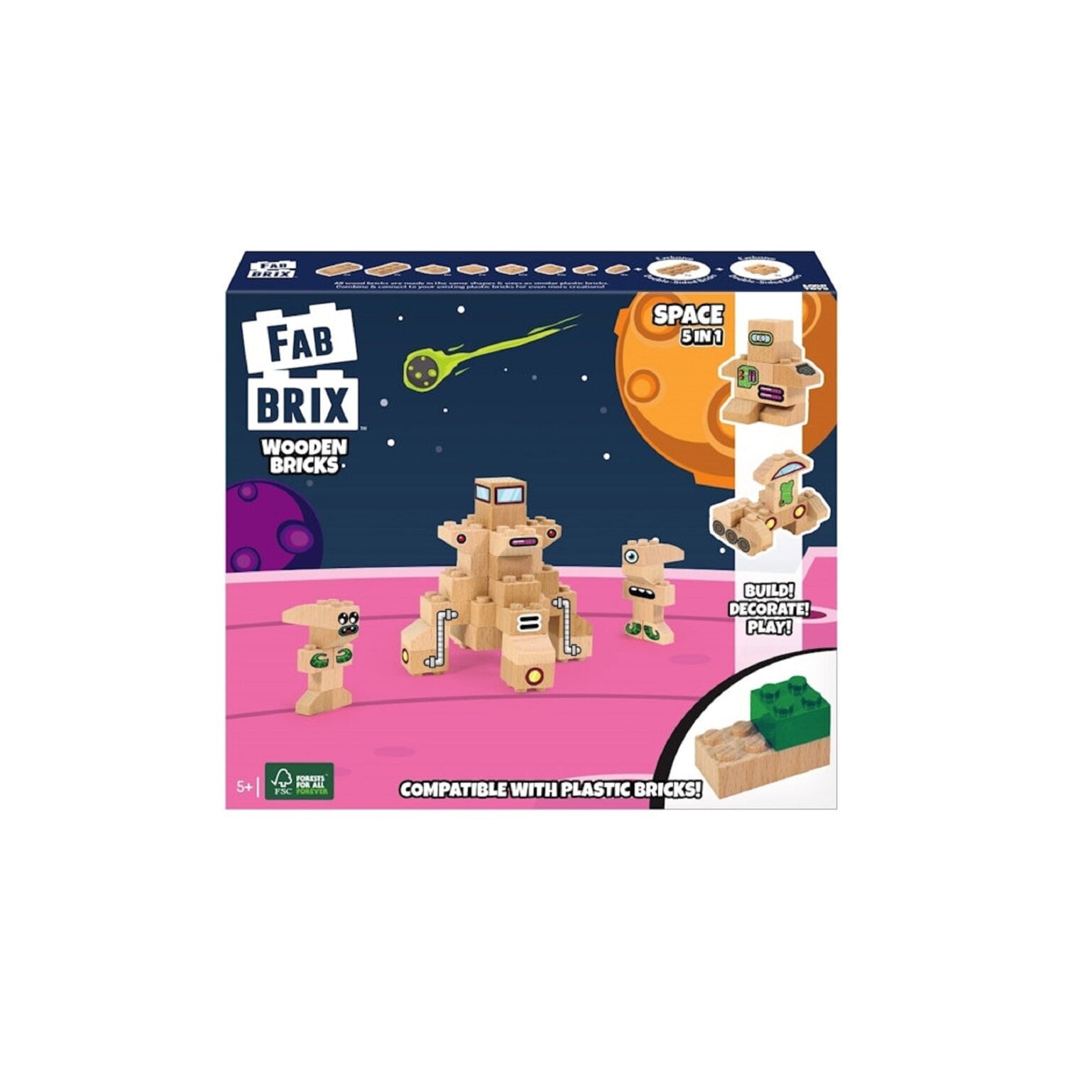 Space Holzbausteine, Klemmbausteine aus zertifiziertem Buchenholz - Bild 1