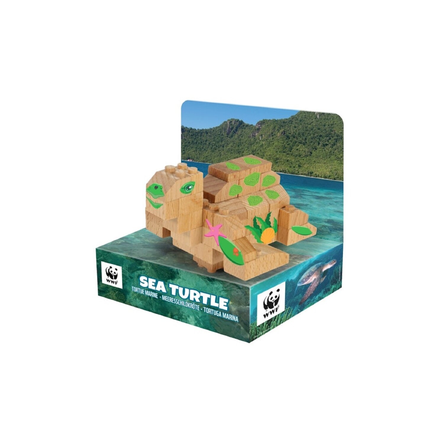 Wooden Sea Turtle Holzbausteine, Klemmbausteine aus Buchenholz - Bild 1