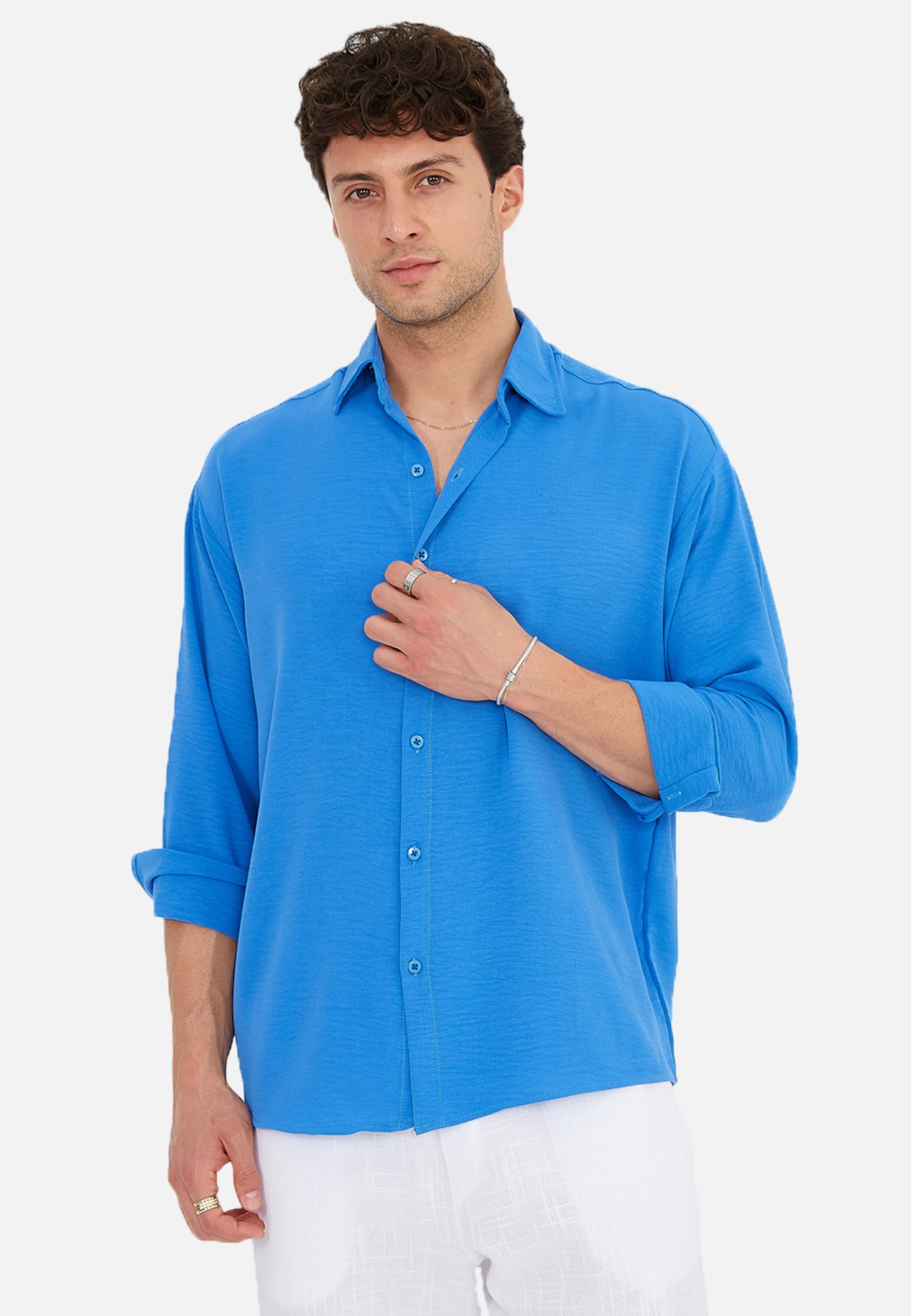 Hemd Oversize Fit Basic Herren - Bild 1