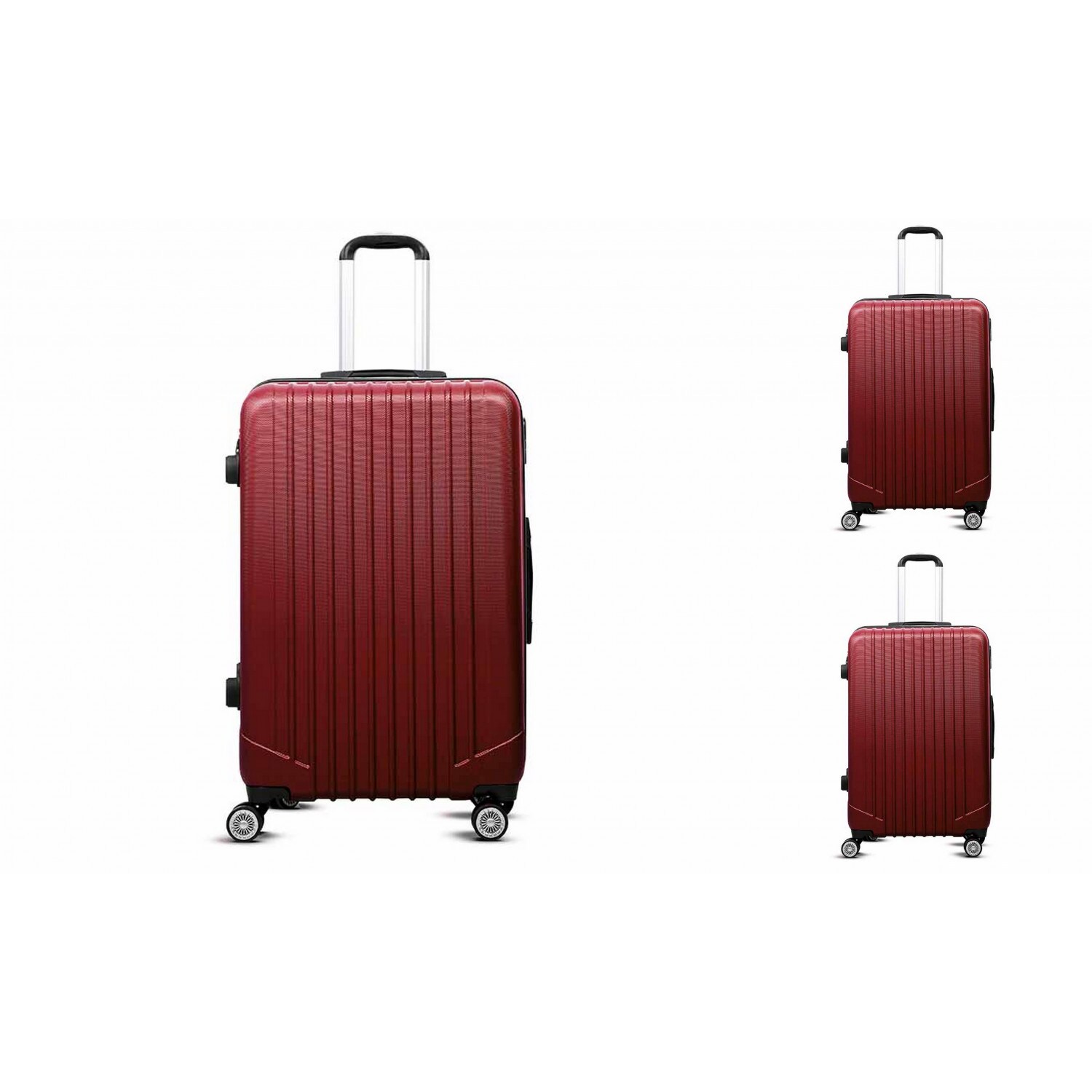 3-tlg "Travel" ABS Hartschalenkofferset Trolley Zahlenschloss - Bild 1