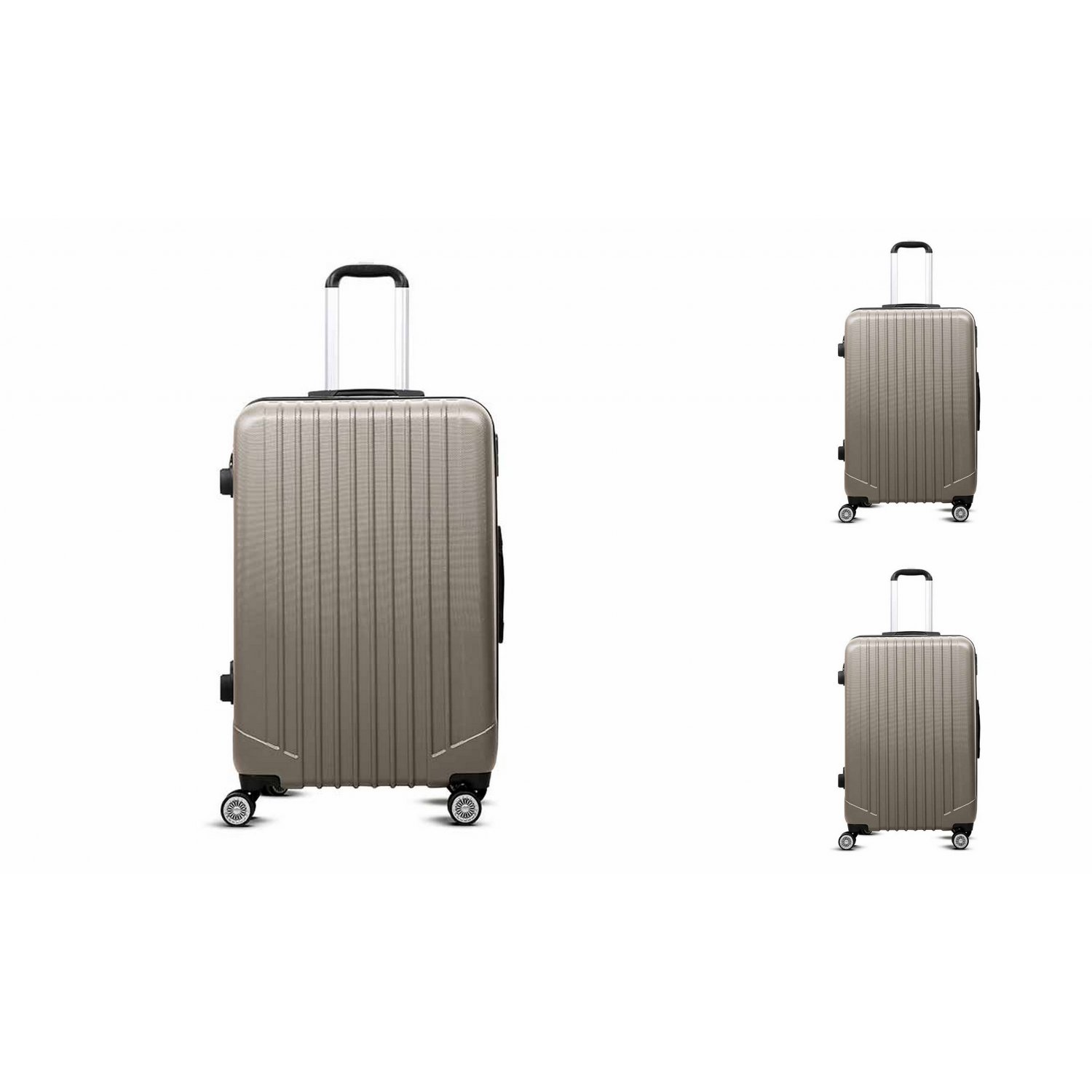 3-tlg "Travel" ABS Hartschalenkofferset Trolley Zahlenschloss - Bild 1