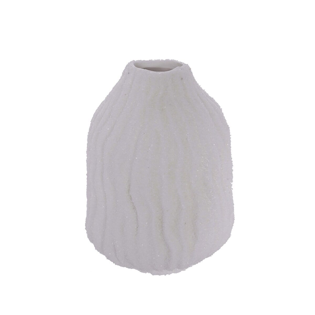 Sabbia Keramikvase 17 x 12 cm - feine Sandoptik im organischen Design - Bild 1