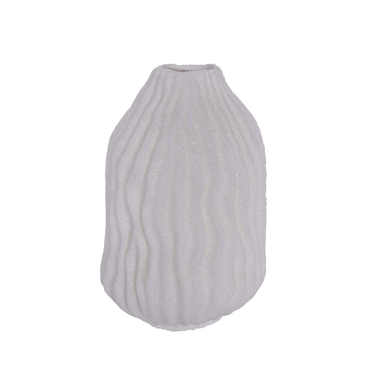 Sabbia Keramikvase 15 x 23 cm - feine Sandoptik im organischen Design - Bild 1