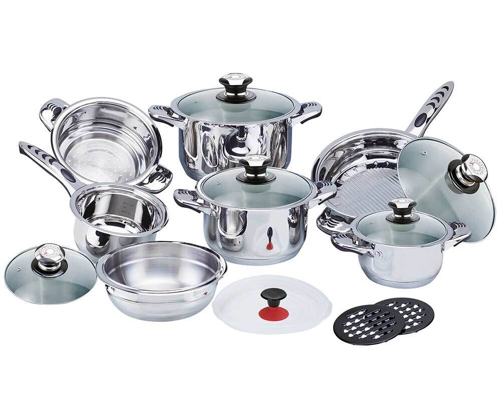 16tlg. Edelstahl Kochtopf-Set | 04047125102567