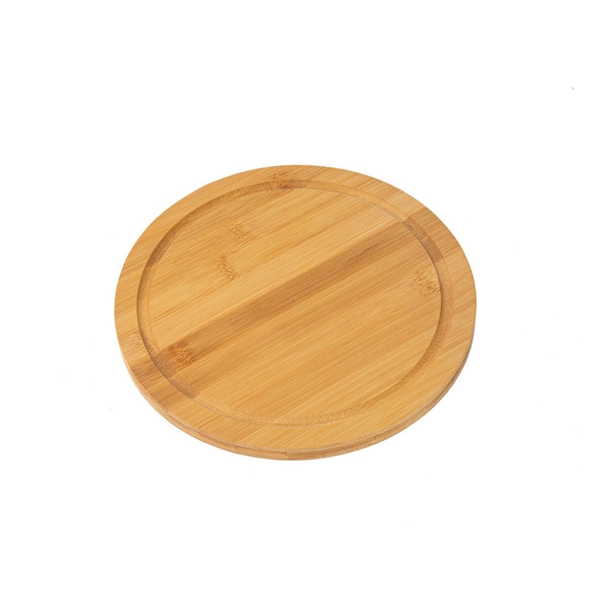 Rundes Bambus-Schneidebrett &Oslash;25 cm mit Saftrille - Bild 1