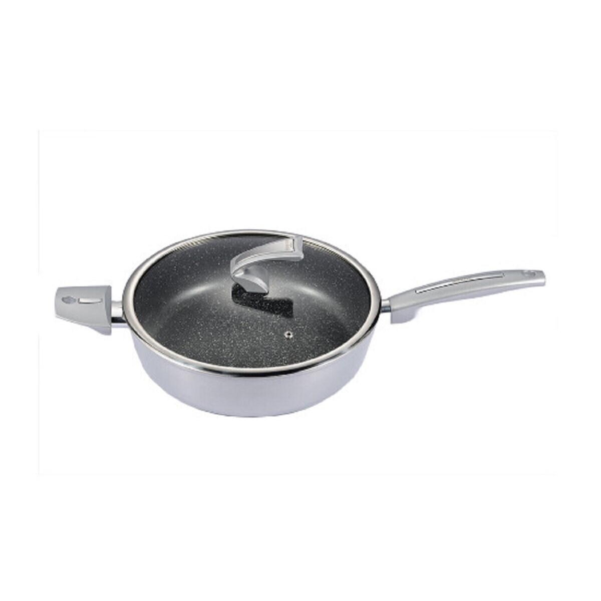 Schmorpfanne mit Deckel 28cm Antihaftbeschichtung Geeignet