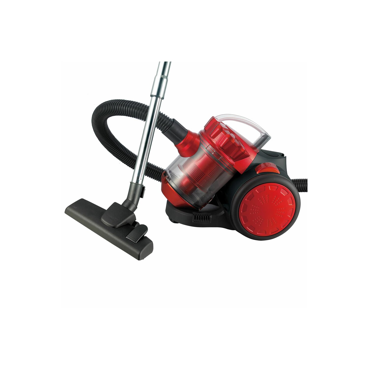 Bodenstaubsauger ohne Beutel - 2,0Liter, Leistungsstarker Motor - 700Watt, Schwarz/Rot - Bild 1