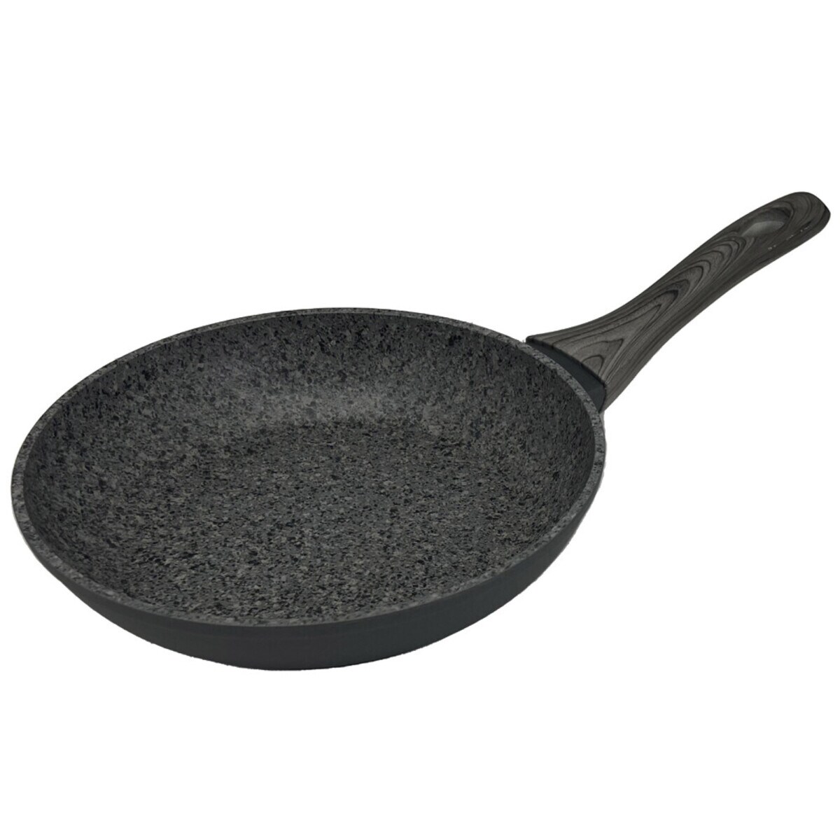 Bratpfanne in Schwarz mit Griff in Holzoptik Aluminiumlegierung | 04255763720962