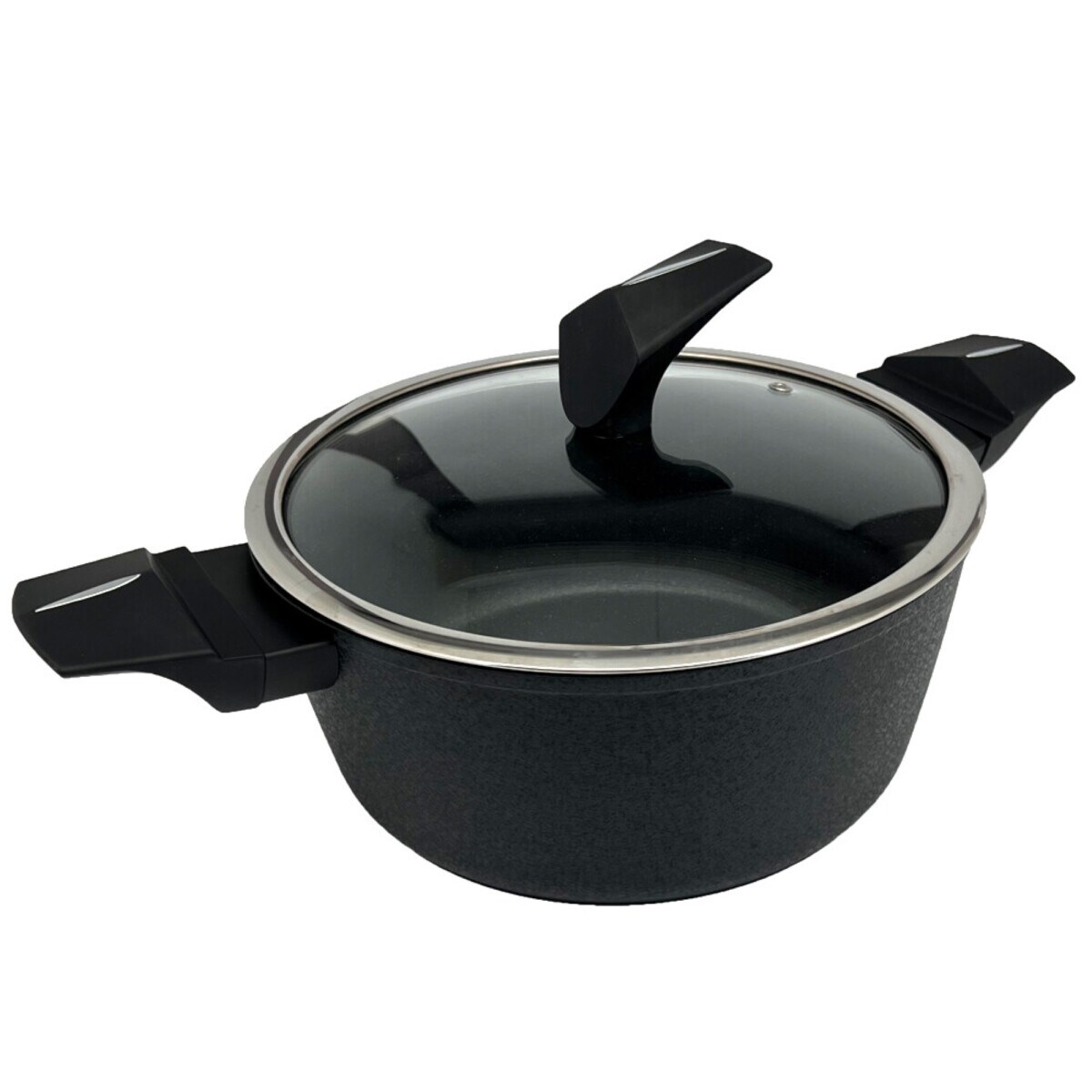 Bratentopf mit Glasdeckel mit ergonomischem Griff Antihaftbeschichtung - Bild 1