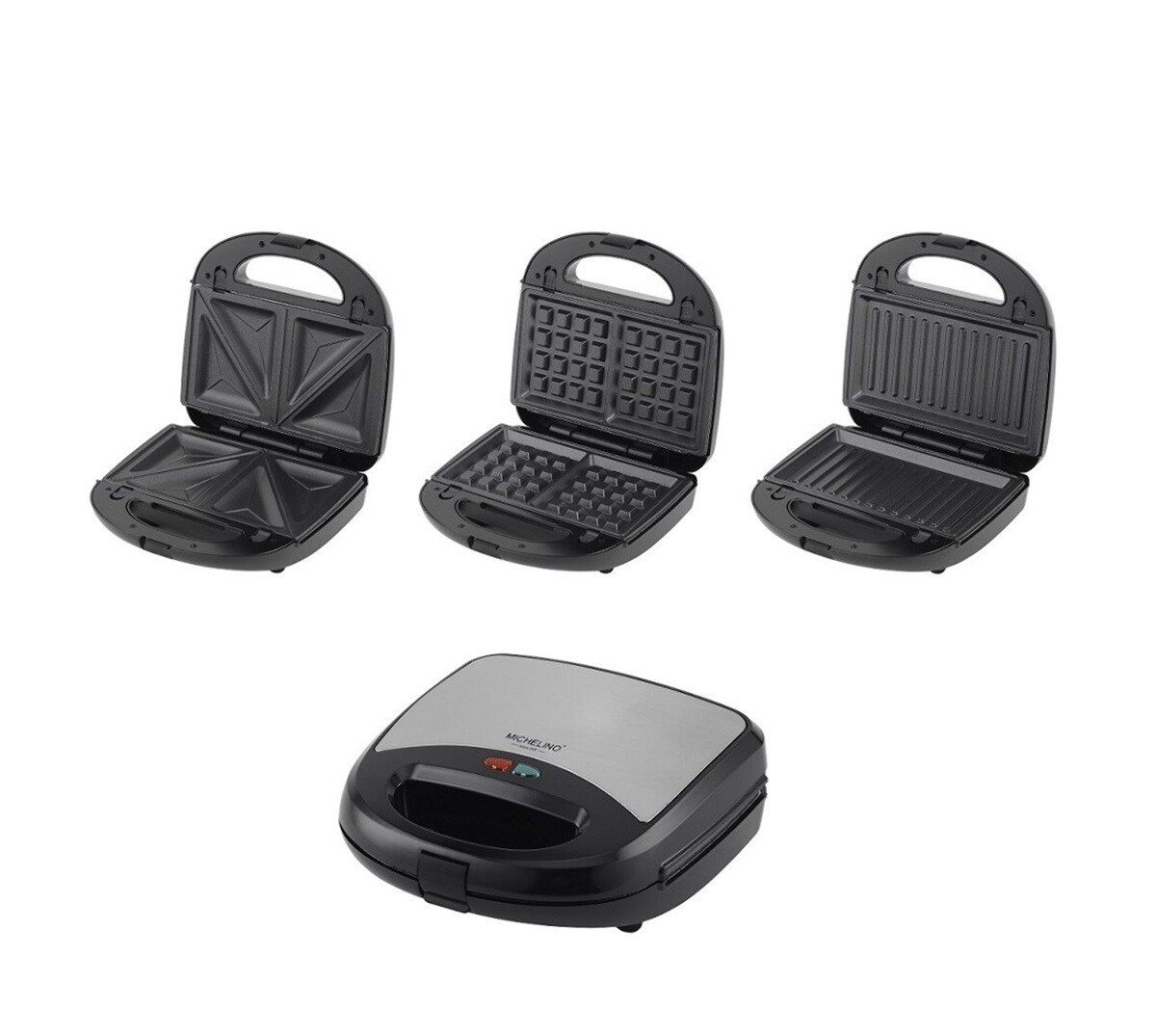 3-in-1 Multigrill – Sandwichmaker, Kontaktgrill & Waffeleisen, 750 W
