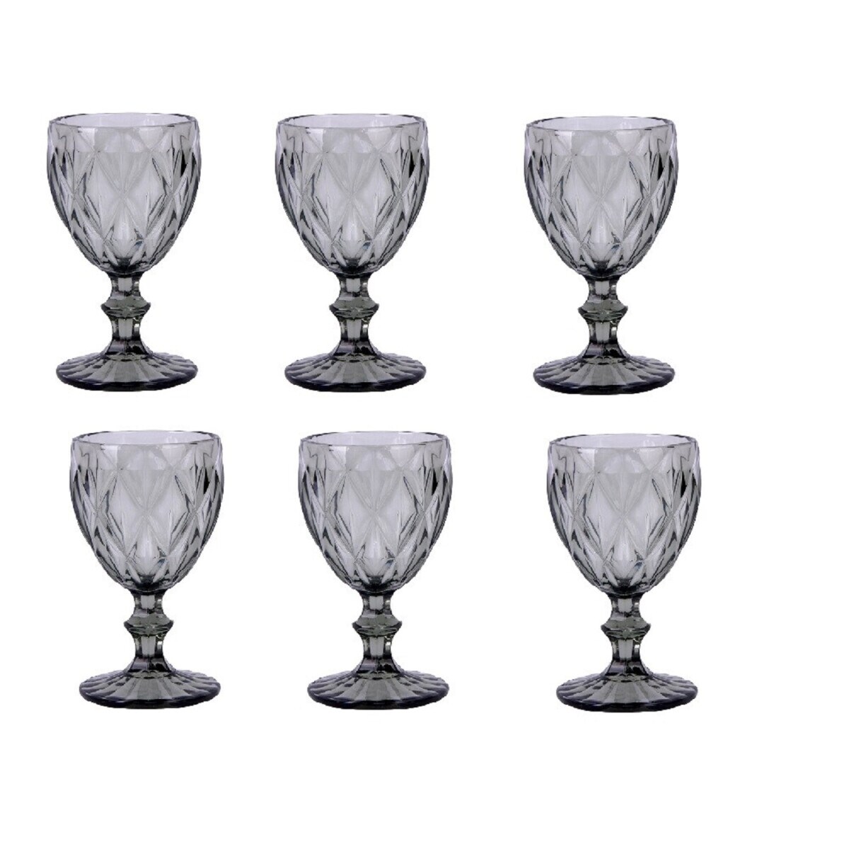 Diamond Weingläser – Perfekte 6er Setweingläser mit 250 ml Anthrazit | 04047125304350