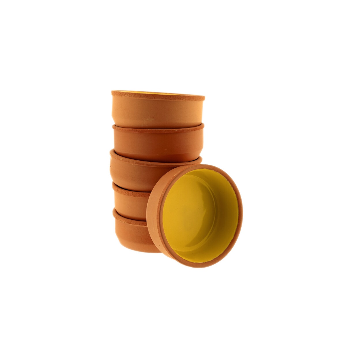 Tonschalen f&uuml;r Tapas, G&uuml;vec oder Gratin - 6er Set, &oslash;12 x 4 cm Blau - Bild 1