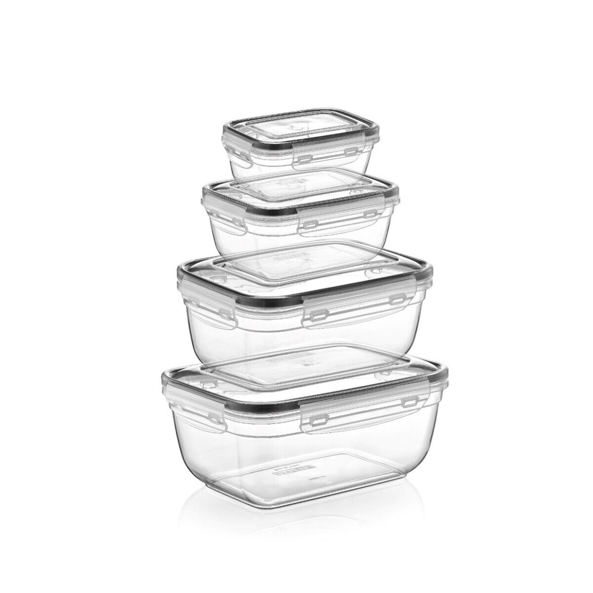 Michelino Nora 4er Frischhaltedosen-Set, Rechteckig – luft- & wasserdi | 04047125400106