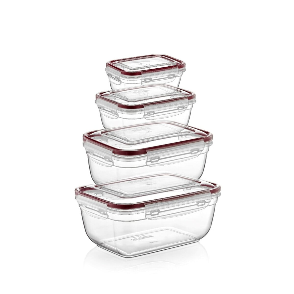 Michelino Nora 4er Frischhaltedosen-Set, Rechteckig - luft- & wasserdi - Bild 1