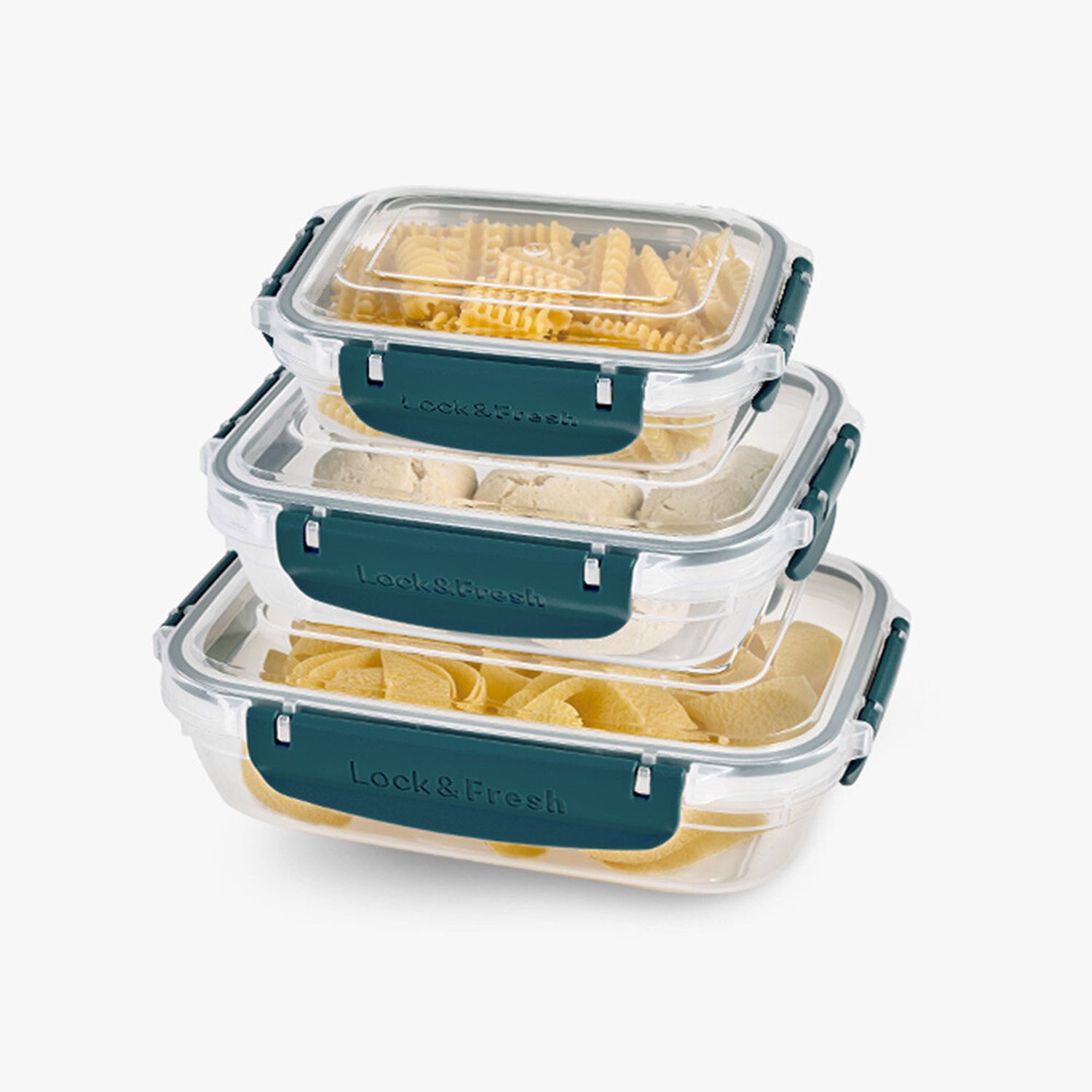 3-tlg. Frischhaltedosen-Set Petrol - Bild 1