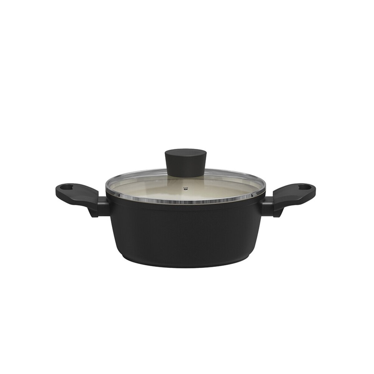 Michelino Nora New Line Fleischtopf mit Glasdeckel & Softgriff - 20 cm - Bild 1