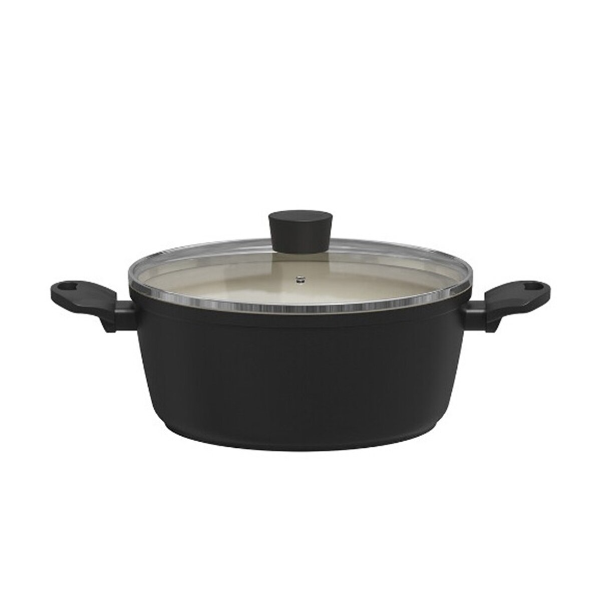 Michelino Nora New Line Fleischtopf mit Glasdeckel & Softgriff - 28 cm - Bild 1