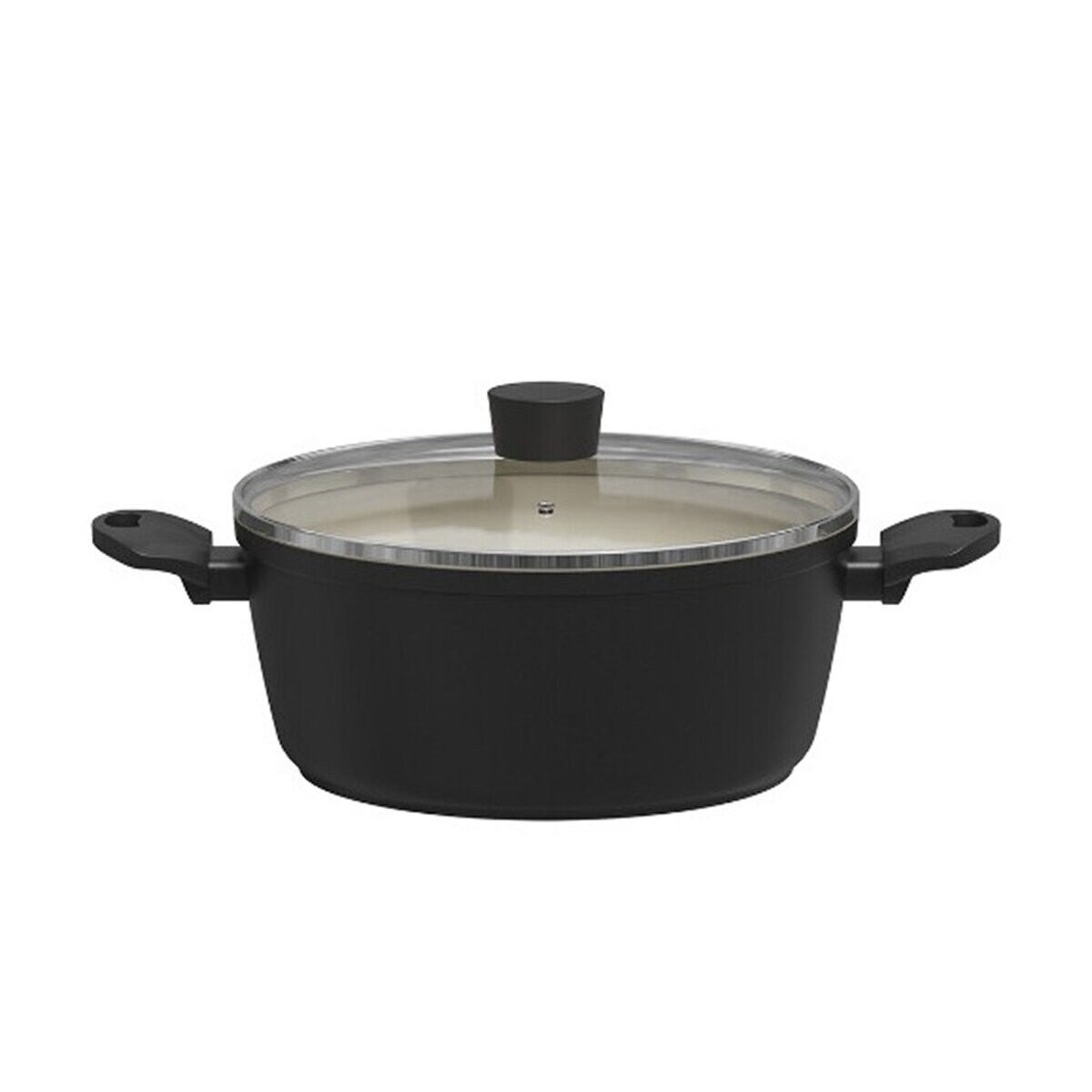 Nora New Line Fleischtopf mit Glasdeckel & Softgriff - 28 cm
