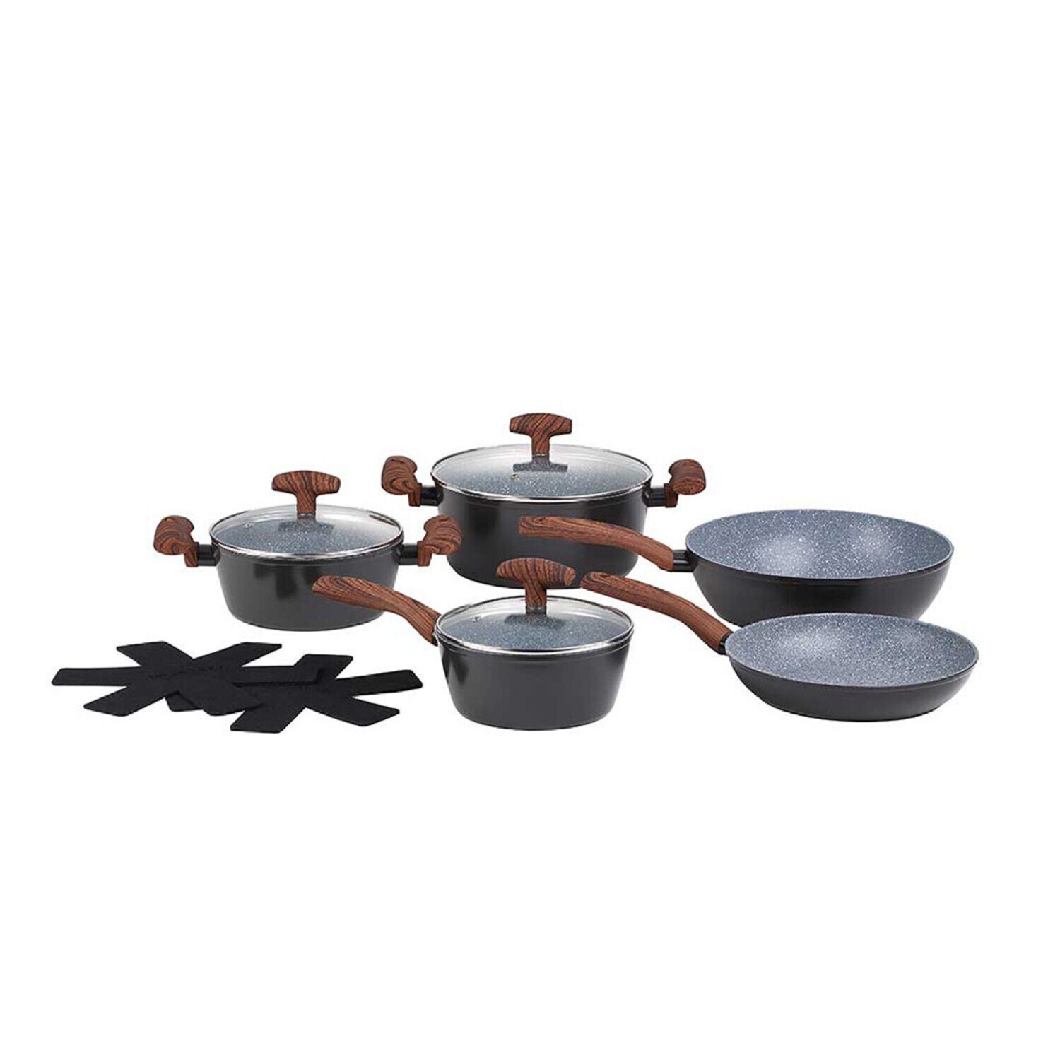 MICHELINO 10-tlg. Kochtopf-Set Serie Wood: Hochwertige | 04047125461480