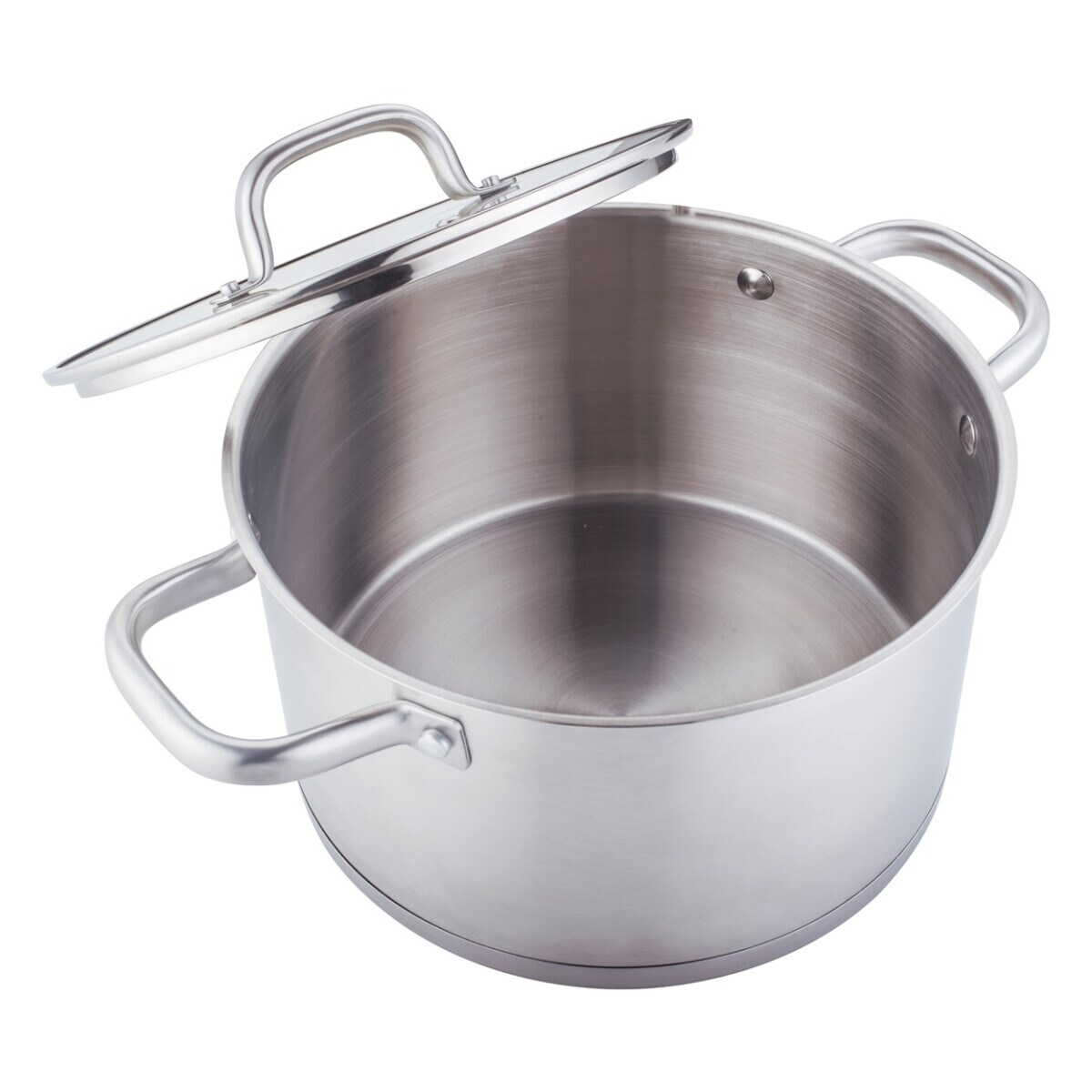 Bratentopf &Oslash;24cm Edelstahl Kochtopf mit Glasdeckel - Bild 1
