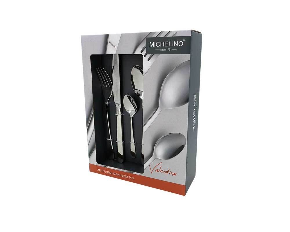 MICHELINO Besteckset 24 teilig f&uuml;r 6 Personen Edelstahl - Bild 1
