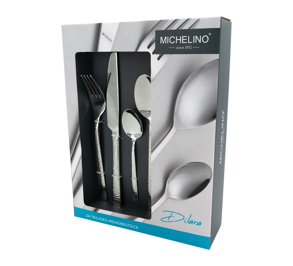 MICHELINO Besteckset 24 teilig Serie Dilara f&uuml;r 6 Personen Edelstahl - Bild 1