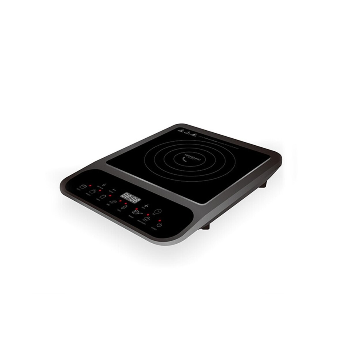 Induktionskochplatte 2000W - Einzelkochplatte mit 8 Stufen &