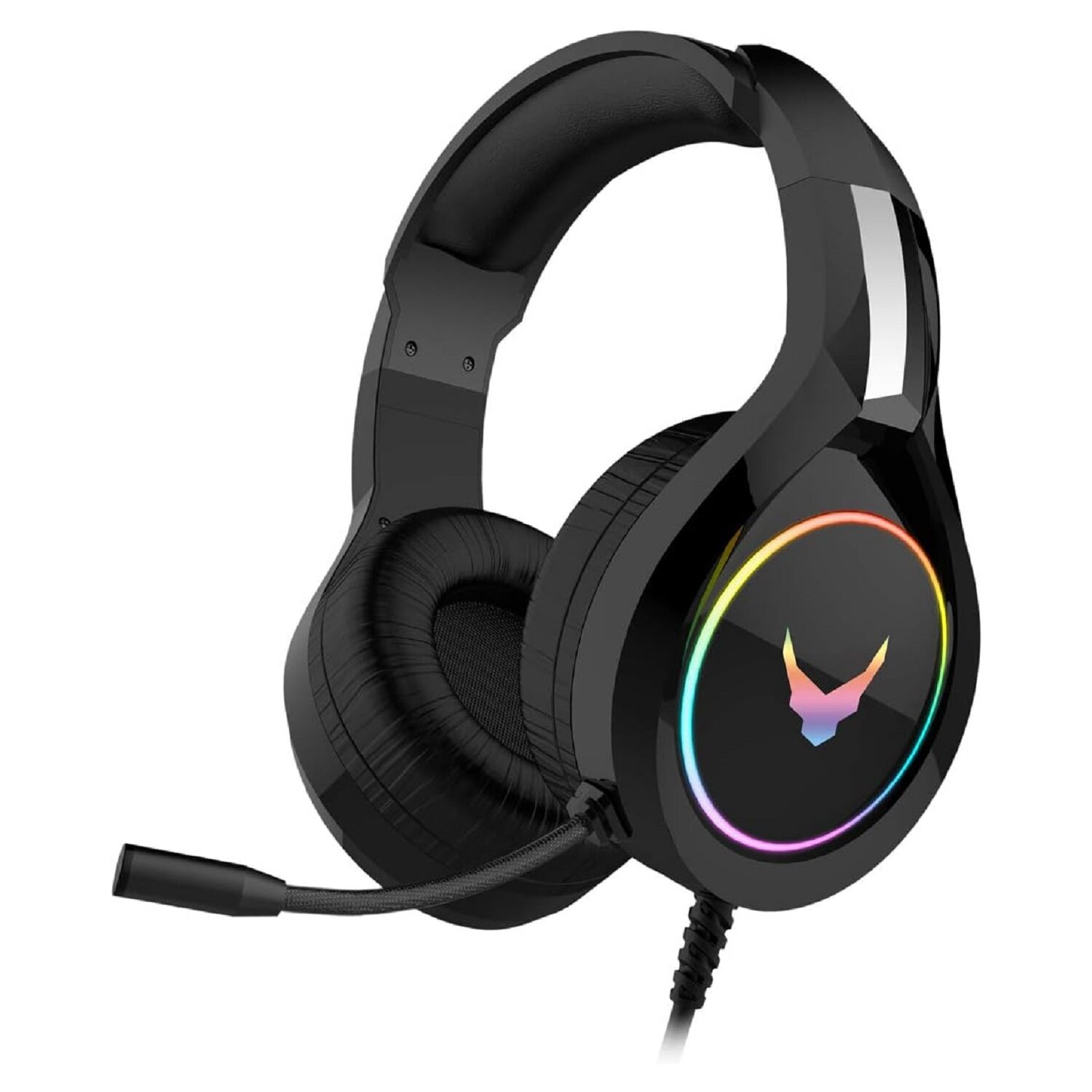 Varr Gaming RGB Over-Ear Kopfh&ouml;rer Gaming-Headset HI-FI Stereo Mikrofon VH6060 Schwarz - Bild 1