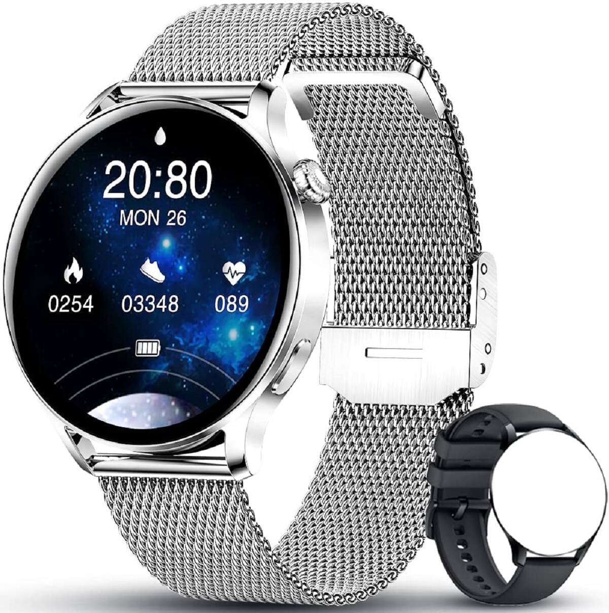 Smartwatch, 1,28 Zoll Fitness Armbanduhr, IP67 Wasserdicht - Bild 1