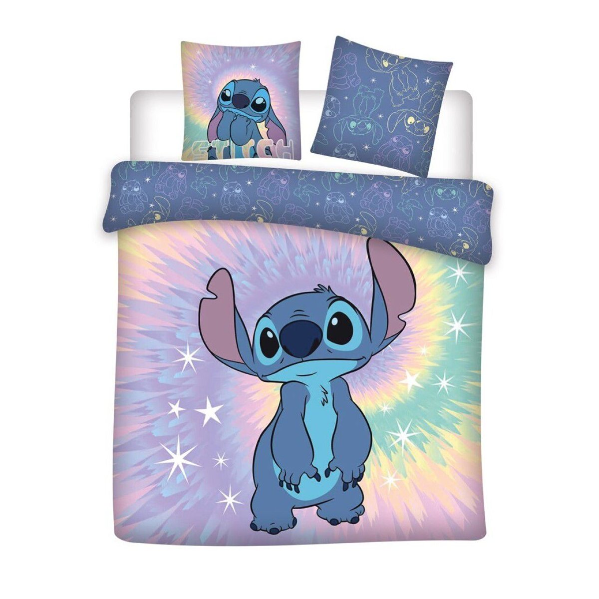 Lilo & Stitch Bettbezug f&uuml;r zwei Personen &ndash; Weich und bunt 240x220 cm - Bild 1