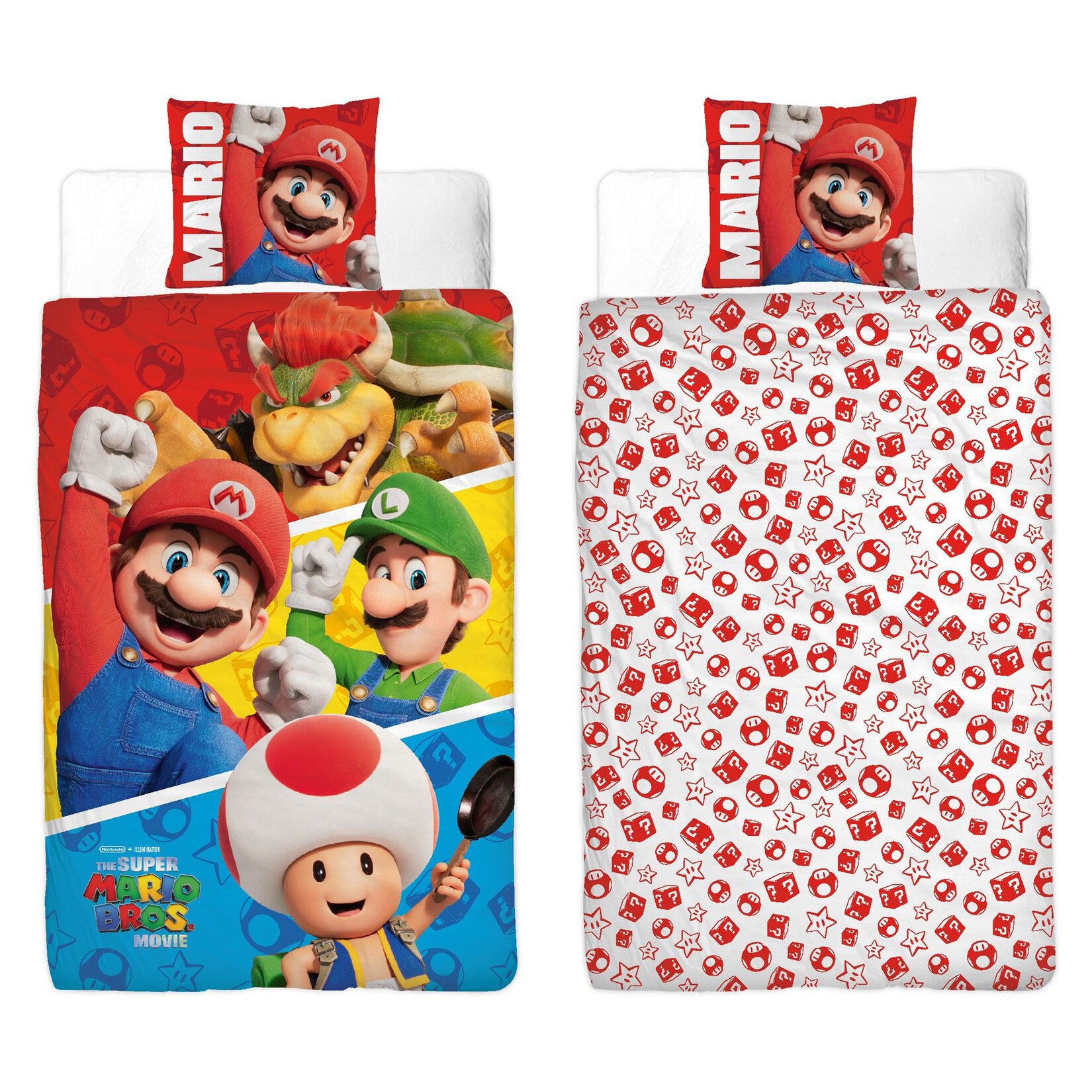 Super Mario Bros Movie Bettwäsche – Motiv: „Hands Up 4“ – 140x200cm | 08720828387788