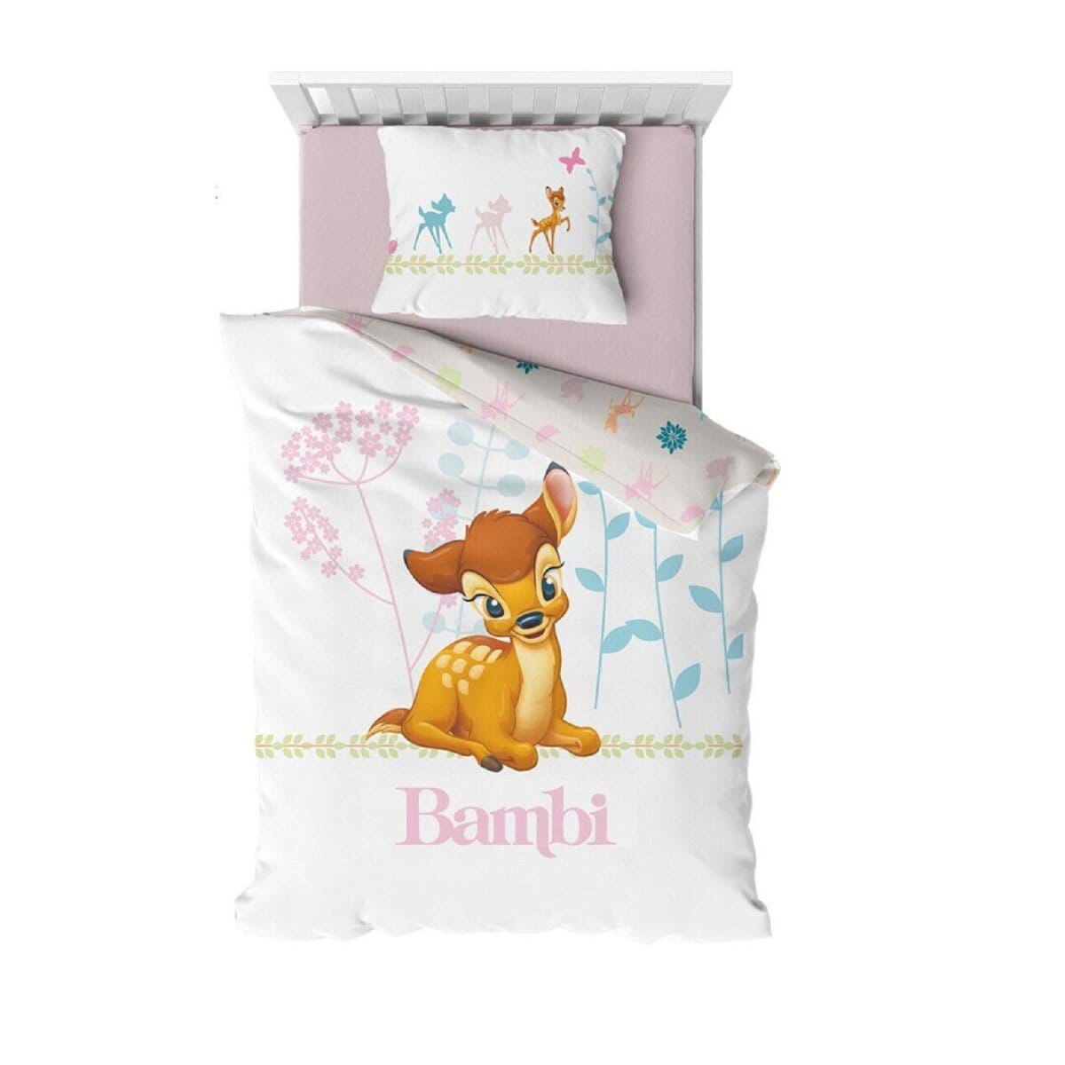 Disney Bambi Bettw&auml;sche - 100 x 140 cm aus 100% Baumwolle Weich - Bild 1