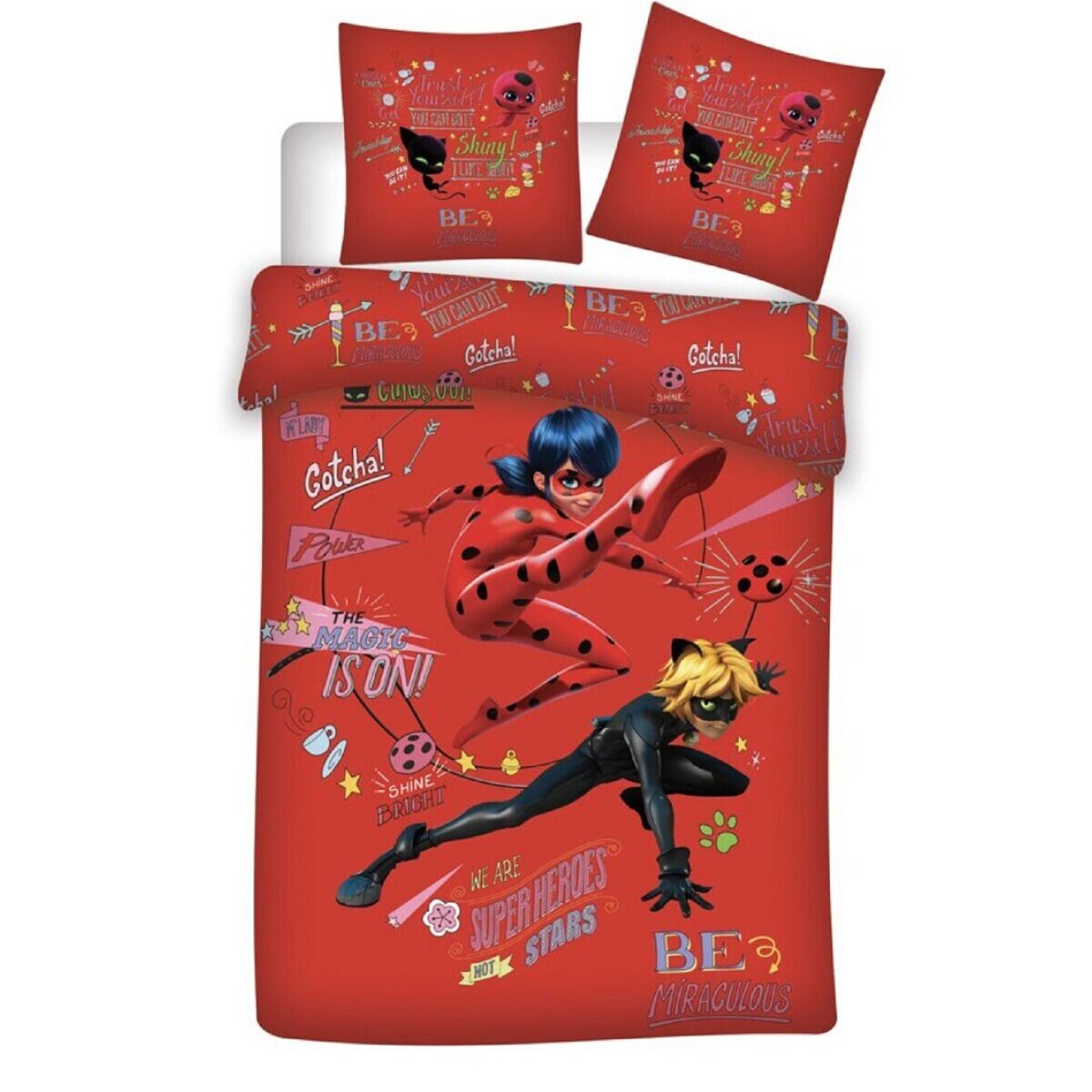 Miraculous Ladybug Bio-Baumwolle Bettwäsche 140×200 cm | 05407007983421