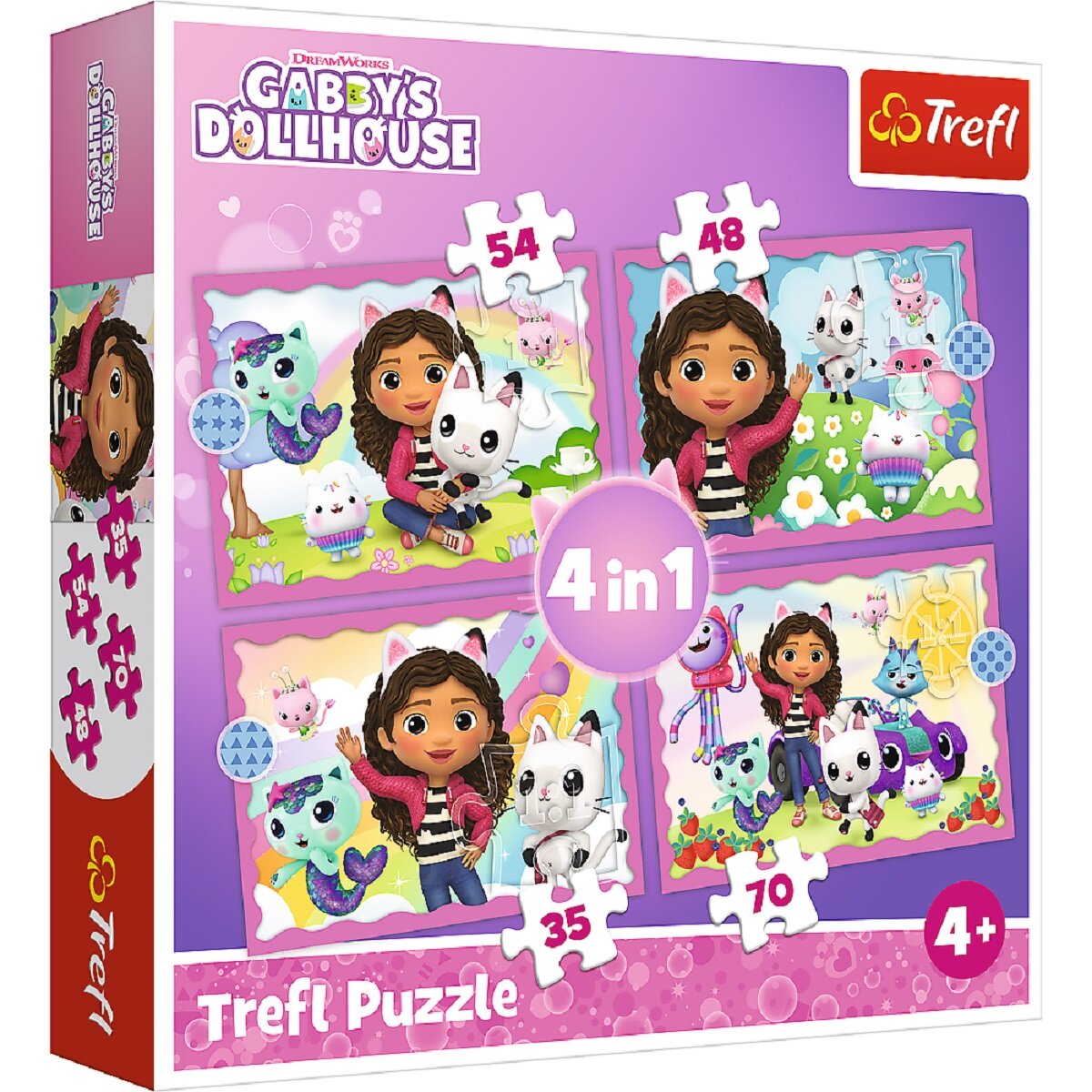 4-in-1 Puzzle Set &ndash; Vier zauberhafte Puzzles in einem - Bild 1
