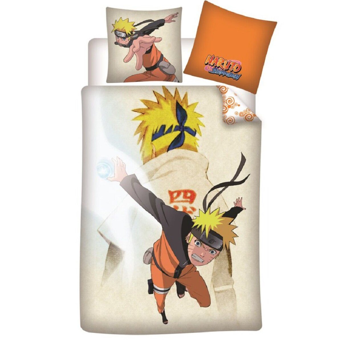Naruto Kinderbettw&auml;sche aus Baumwolle &ndash; 140x200 cm Bettbezug & 65x65 cm Kissenbezug - Bild 1