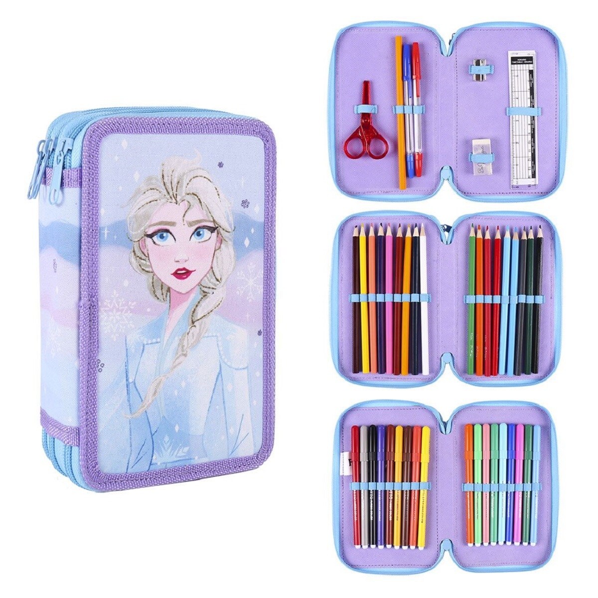 Frozen Disney Gef&uuml;lltes Etui Komplett 44-teilig - Bild 1