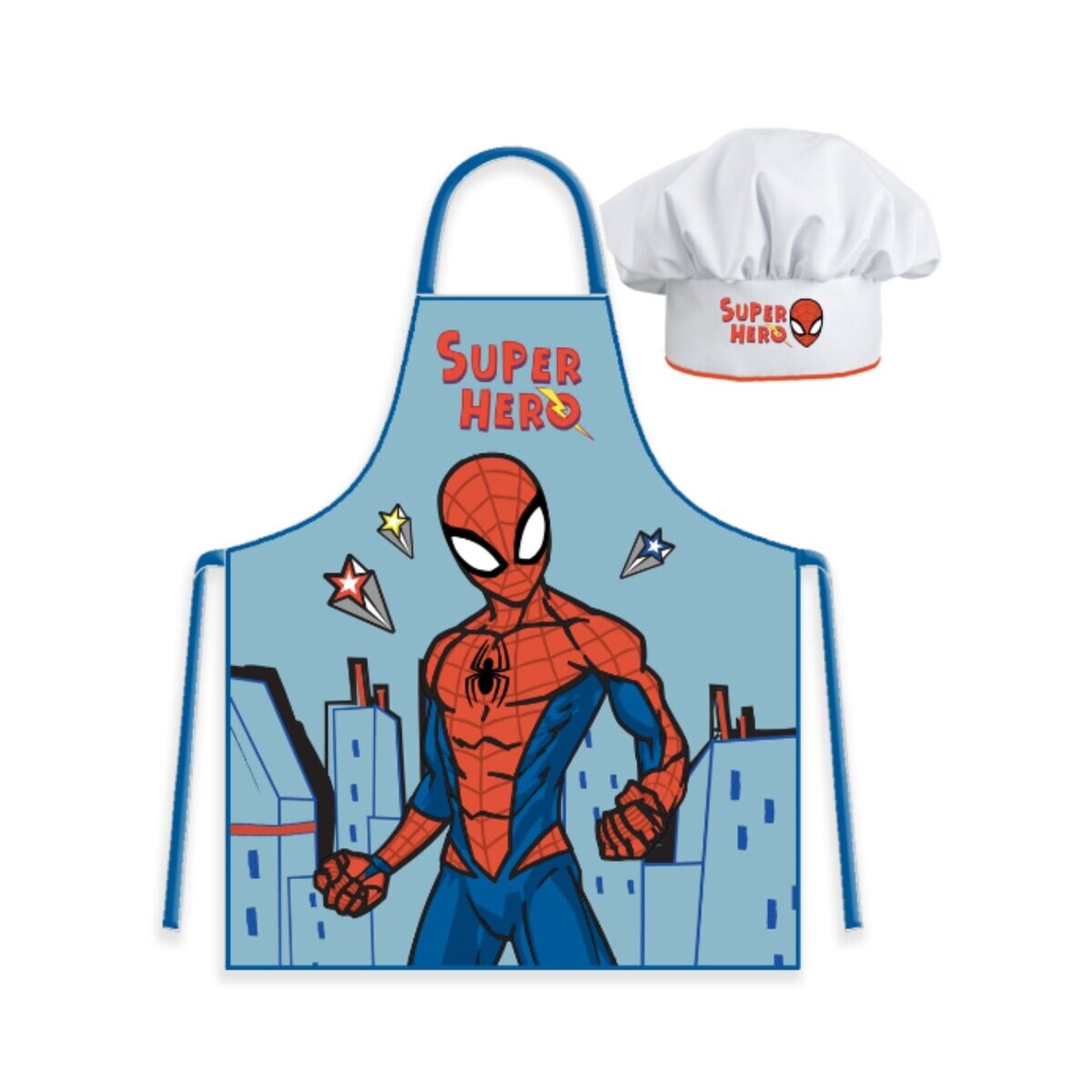 Spiderman Kinder Küchenset – Schürze und Mütze für kreativen | 05714710014138