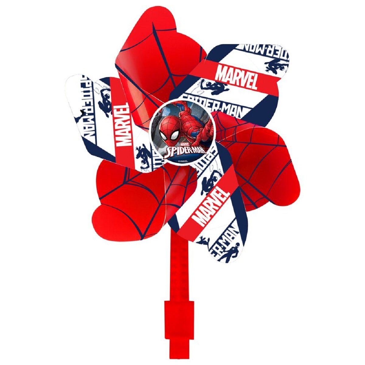 Spider-Man Windm&uuml;hle f&uuml;r Fahrrad Superhelden-Design im Wind - Bild 1