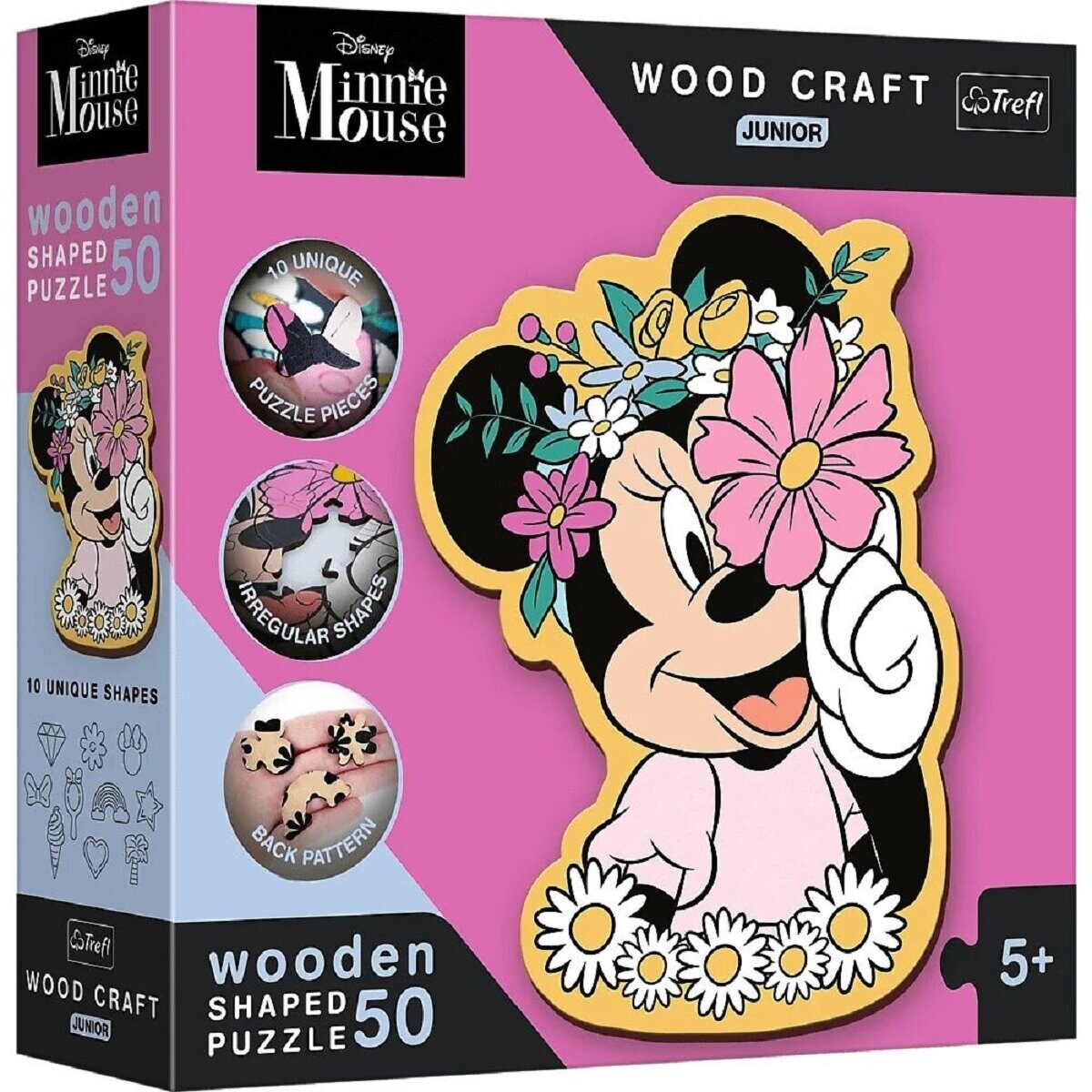 Minnie Mouse 50 Teile Holzpuzzle Bunte Disney-Deko für kleine | 05900511202007