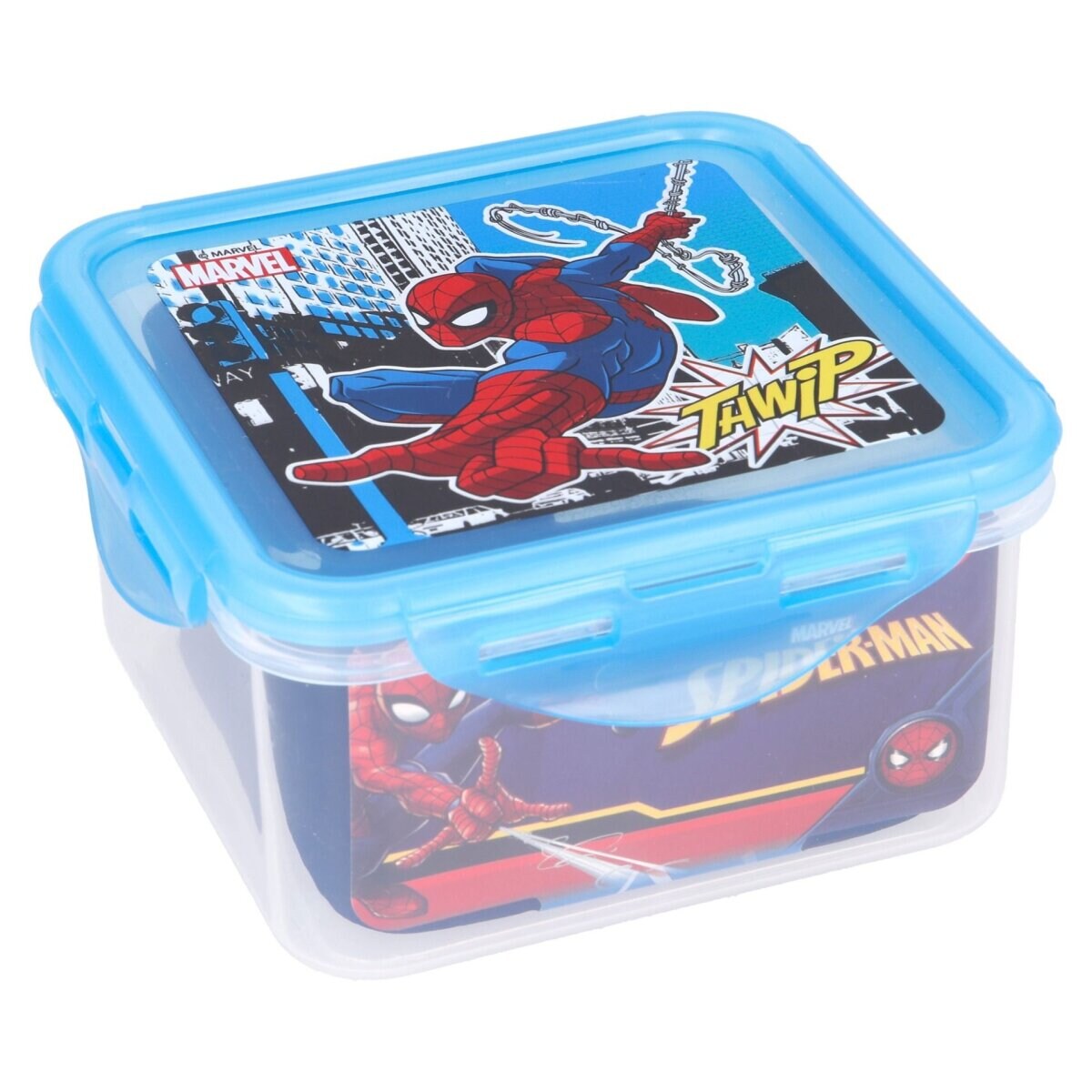 Spiderman Lunchbox – Quadratischer Brotdose Behälter 730 ml für Kinder | 08412497513659