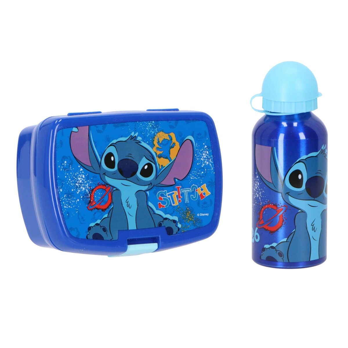 Lilo & Stitch Lunchbox Set mit 400 ml Flasche ideal f&uuml;r Kindergarten - Bild 1