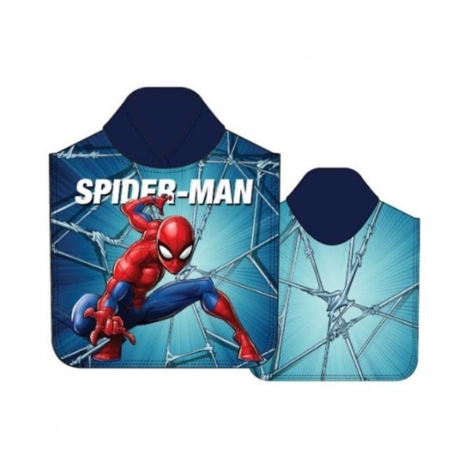 Spiderman Kinder Hoody Towel aus Baumwolle Badeponcho mit Kapuze, - Bild 1