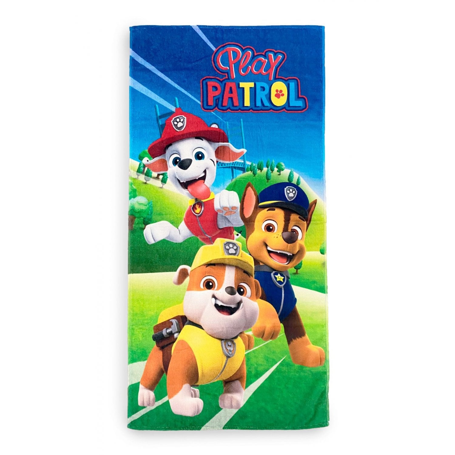 Paw Patrol Kinderhandtuch Strandtuch f&uuml;r Kinder aus Baumwolle, - Bild 1