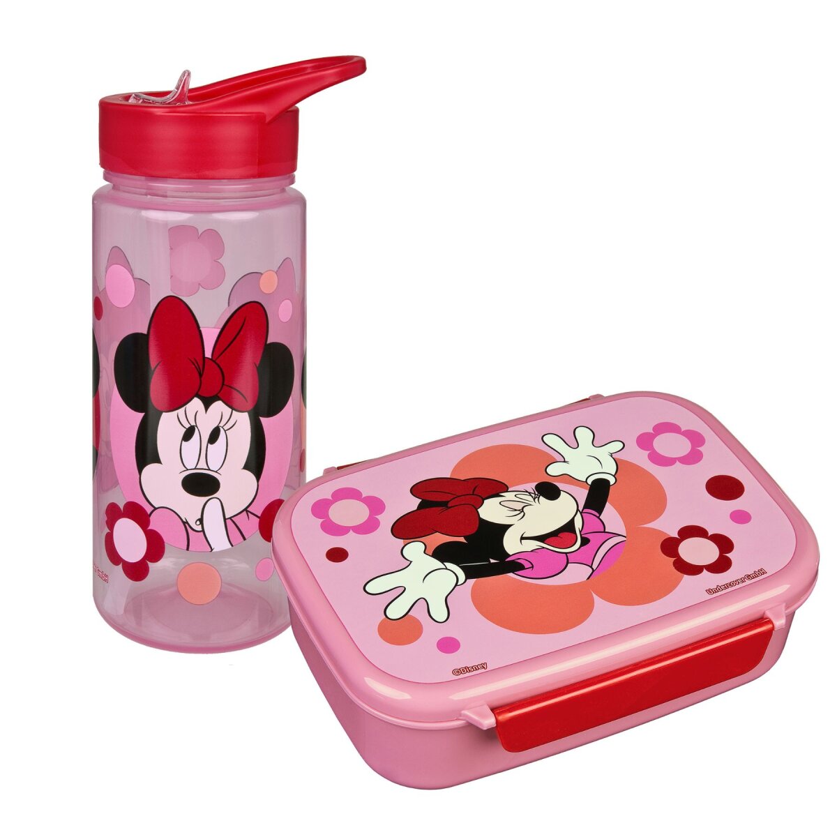 Disney Minnie Mouse Kinder Lunch Set rosa Brotdose Trinkflasche - Bild 1