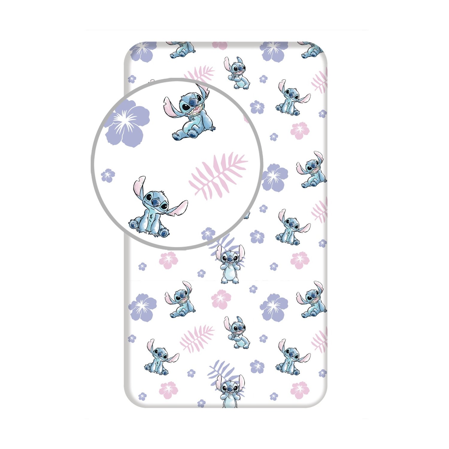 Lilo & Stitch Spannbetttuch 100% Baumwolle, 200 x 90 cm - Bild 1