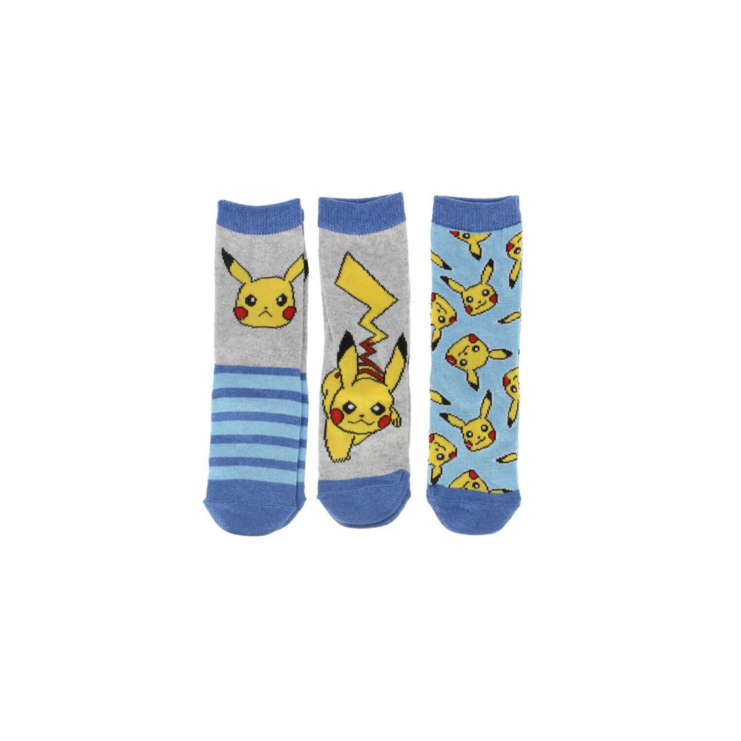 Pok&eacute;mon Socken 3er set f&uuml;r Kinder mit Verschiedenen Motiven - Bild 1