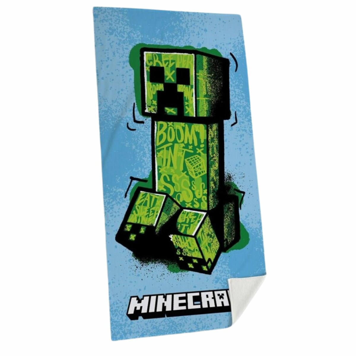 Minecraft Strandtuch &ndash; Baumwollkomfort deine Block-Abenteuer, 70 x 140 - Bild 1