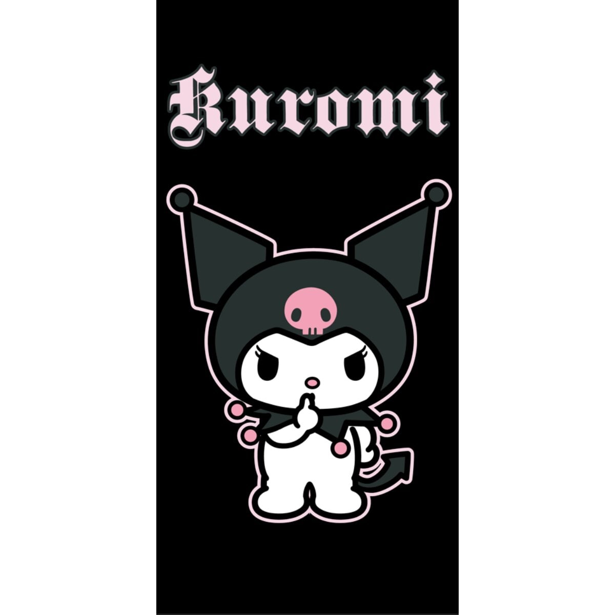 Hello Kitty Kuromi Strandtuch 70 &times; 140 cm f&uuml;r Strand und Schwimmbad - Bild 1