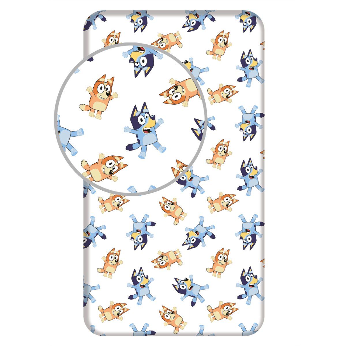 Bluey Spannbettlaken Baumwolle 90 x 200 + 25 cm Kinderbett Matratze - Bild 1