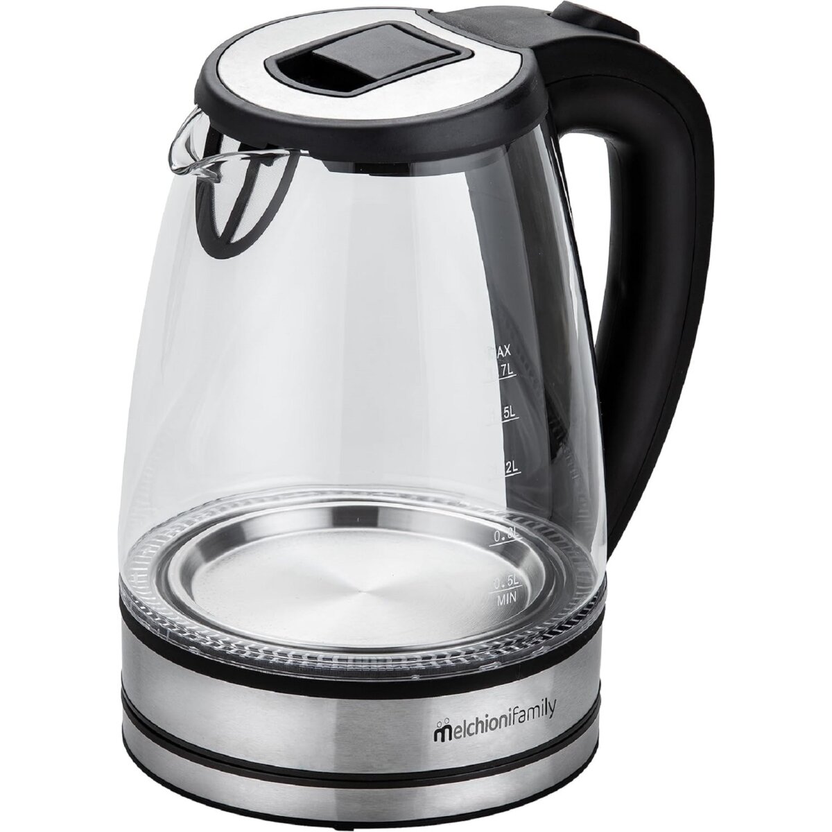 2200 W Glas-Wasserkocher 1,7 Lt. mit Trockenlaufschutz mit LED-Licht - Bild 1